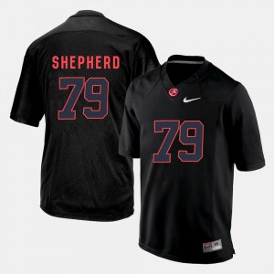 Austin Shepherd Alabama Jersey Black College Football For Men's #79 363481-685