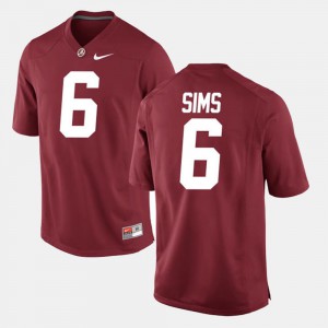 #6 Blake Sims Alabama Jersey For Men's Crimson Alumni Football Game 797348-151