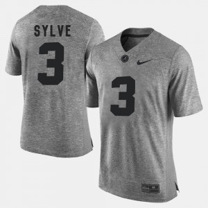 #3 Gridiron Gray Limited For Men's Bradley Sylve Alabama Jersey Gridiron Limited Gray 938099-716