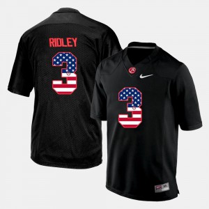 Calvin Ridley Alabama Jersey Black #3 US Flag Fashion Mens 404320-446