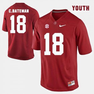 Cooper Bateman Alabama Jersey For Kids Red College Football #18 105903-784