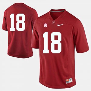 #18 Red College Football Cooper Bateman Alabama Jersey For Men's 816050-459