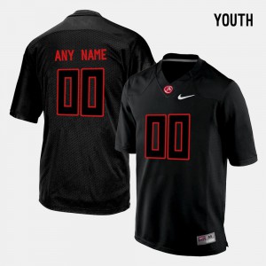 College Limited Football For Kids Black Alabama Custom Jersey #00 991313-624