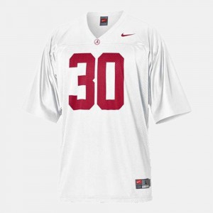 Men's College Football #30 White Dont'a Hightower Alabama Jersey 326112-291