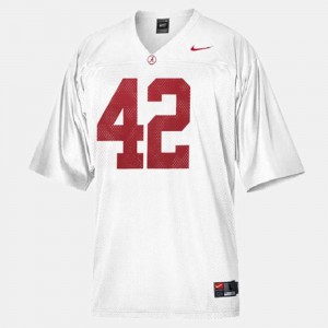 College Football #42 For Kids White Eddie Lacy Alabama Jersey 760808-931