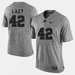 #42 For Men's Eddie Lacy Alabama Jersey Gridiron Limited Gridiron Gray Limited Gray 658086-623