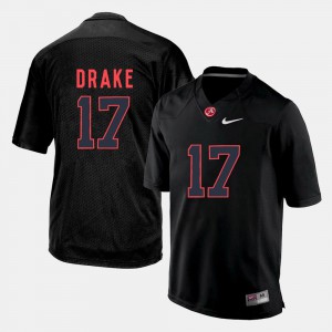 For Men's #17 Kenyan Drake Alabama Jersey College Football Black 258500-696