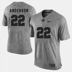 #22 Ryan Anderson Alabama Jersey For Men's Gray Gridiron Limited Gridiron Gray Limited 415266-628