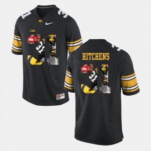 Black Pictorial Fashion Anthony Hitchens Iowa Jersey For Men #31 957814-346