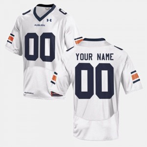 #00 Auburn Customized Jerseys White Men College Football 659526-933