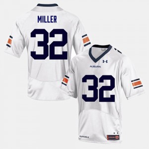 Men White Malik Miller Auburn Jersey College Football #32 697879-463