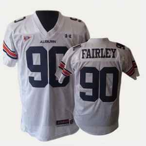 For Men College Football Nick Fairley Auburn Jersey #90 White 422803-680