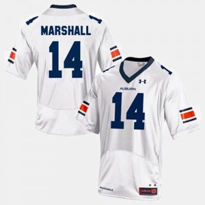 College Football #14 Men's White Nick Marshall Auburn Jersey 522362-384