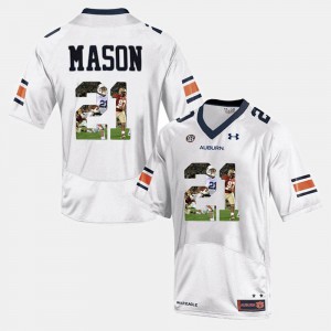 #21 Men's Player Pictorial Tre Mason Auburn Jersey White 621871-770