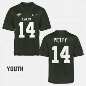 Green College Football Bryce Petty Baylor Jersey For Kids #14 807708-662