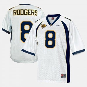 For Men's #8 Aaron Rodgers Cal Bears Jersey College Football White 650860-143