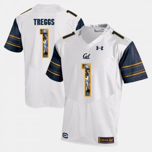 #1 White Player Pictorial For Men Bryce Treggs Cal Bears Jersey 711097-432