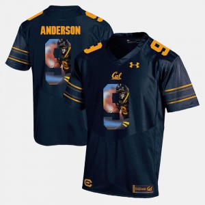 C.J. Anderson Cal Bears Jersey Navy Blue #9 Player Pictorial For Men's 652138-225