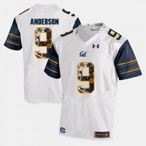#9 For Men C.J. Anderson Cal Bears Jersey White Player Pictorial 966757-712
