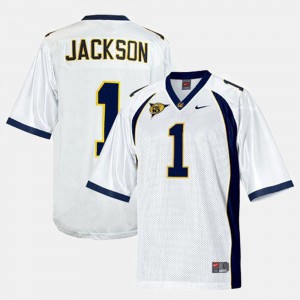 College Football For Men's #1 DeSean Jackson Cal Bears Jersey White 426129-308