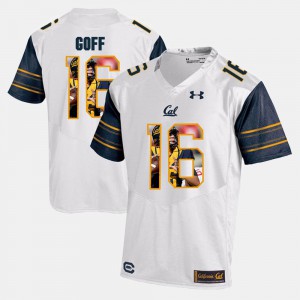 Mens Jared Goff Cal Bears Jersey #16 White Player Pictorial 112782-681