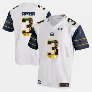#3 Ross Bowers Cal Bears Jersey Player Pictorial Men's White 686725-520