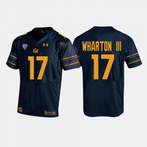 Vic Wharton III Cal Bears Jersey #17 Navy Men's College Football 167539-396