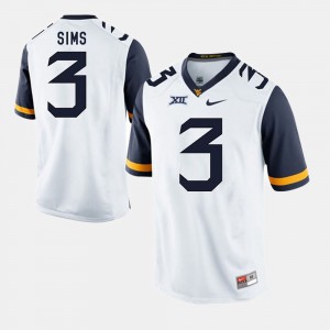 Alumni Football Game For Men White Charles Sims WVU Jersey #3 420034-447