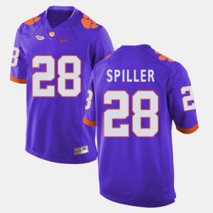 Purple C.J. Spiller Clemson Jersey #28 College Football For Men 947665-489