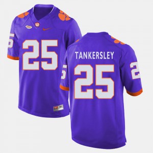 For Men's College Football #25 Purple Cordrea Tankersley Clemson Jersey 302841-631