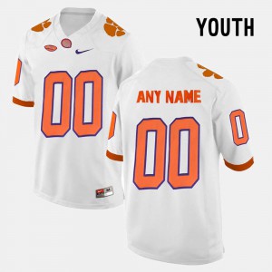 College Limited Football Clemson Customized Jerseys #00 White Youth(Kids) 441254-624
