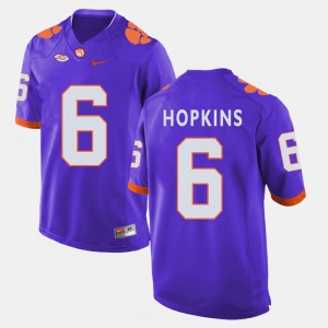 College Football Purple For Men DeAndre Hopkins Clemson Jersey #6 836876-400