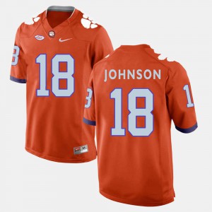 College Football For Men's #18 Jadar Johnson Clemson Jersey Orange 627392-573