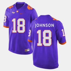 For Men's College Football Jadar Johnson Clemson Jersey Purple #18 748618-198