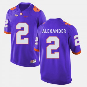Purple #2 Mens Mackensie Alexander Clemson Jersey College Football 367798-146