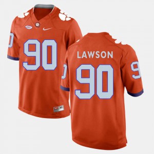 #90 College Football Shaq Lawson Clemson Jersey Orange For Men 181086-391