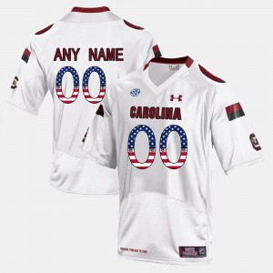 South Carolina Custom Jersey For Men's White US Flag Fashion #00 174323-108