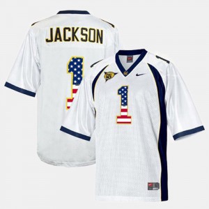 US Flag Fashion For Men DeSean Jackson Cal Bears Jersey White #1 270680-540