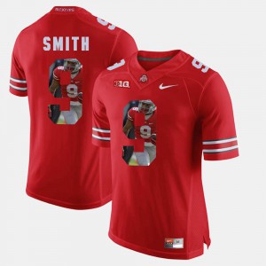 For Men's Devin Smith OSU Jersey #9 Scarlet Pictorial Fashion 792848-329