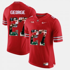 Eddie George OSU Jersey Red #27 Pictorial Fashion Men's 970285-496
