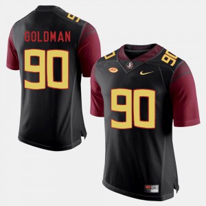 For Men's College Football Black #90 Eddie Goldman FSU Jersey 913414-465