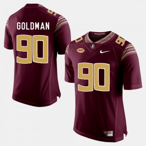 Men's College Football Garnet Eddie Goldman FSU Jersey #90 462385-813