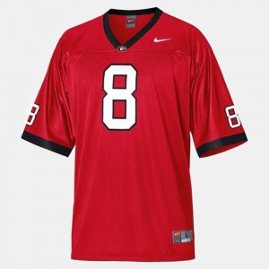 #8 A.J. Green UGA Jersey Mens College Football Red 605209-443