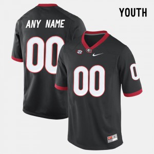 UGA Custom Jersey Black Youth #00 College Limited Football 926416-252