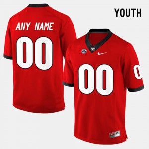 Red #00 College Limited Football UGA Custom Jerseys Youth 496833-990