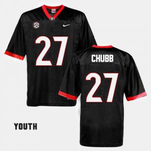 Nick Chubb UGA Jersey Black College Football #27 Kids 481793-303