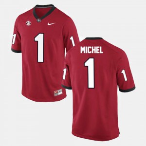 #1 Mens College Football Red Sony Michel UGA Jersey 148813-493
