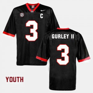 #3 Black College Football Youth Todd Gurley II UGA Jersey 484082-859