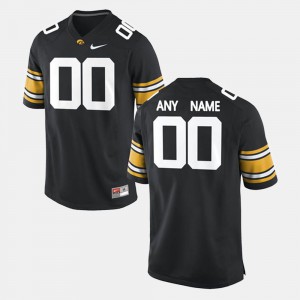 College Limited Football #00 Black For Men's Iowa Customized Jerseys 168083-676