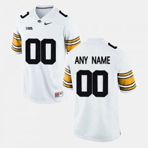 #00 College Limited Football White Iowa Custom Jersey For Men's 176351-273
